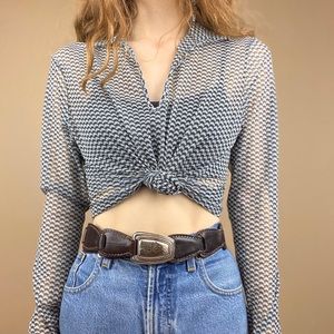 Vintage Sheer Long Sleeve Top